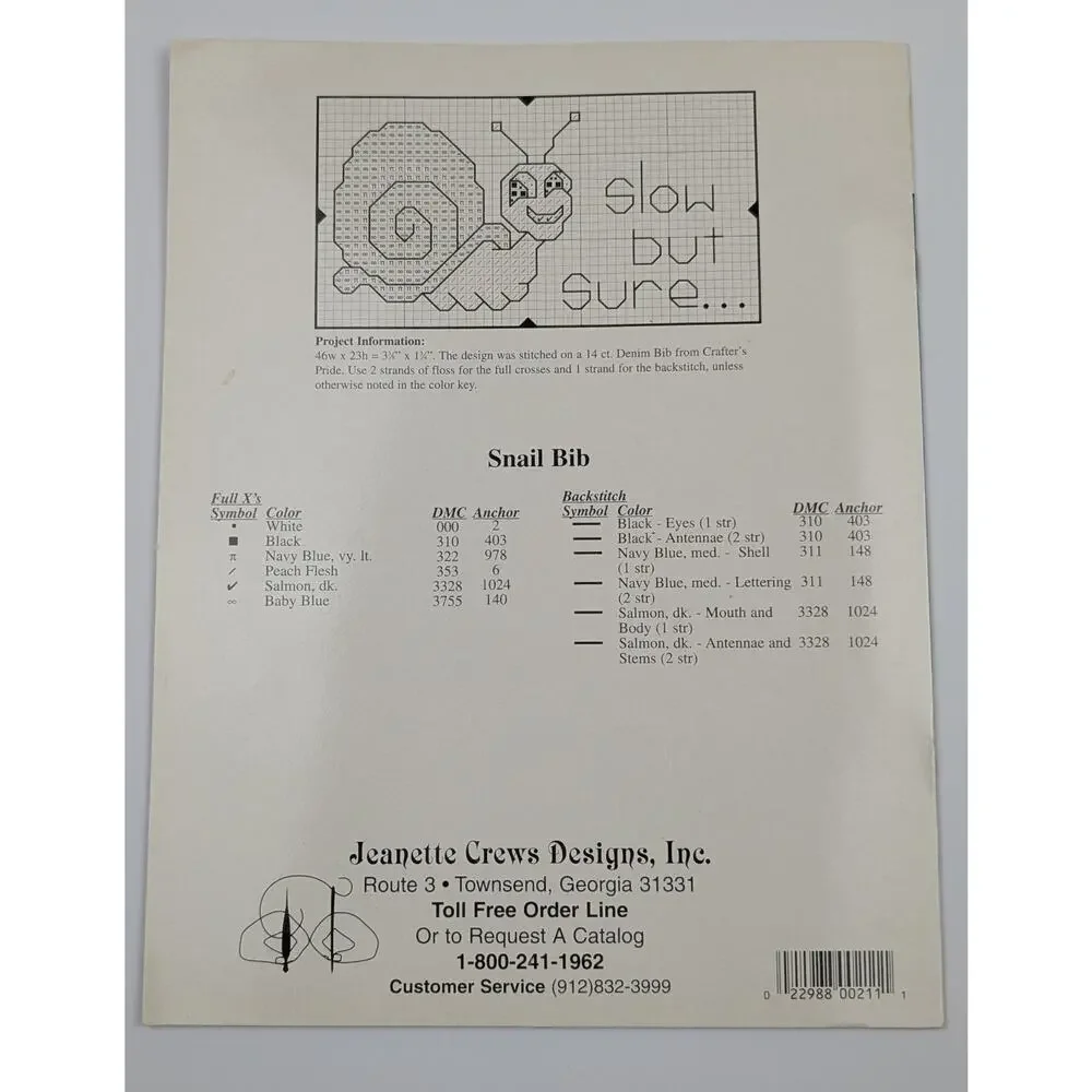 Jeanette Crews Designs, Inc. Cross Stitch Pattern Cute As A Bug Booklet